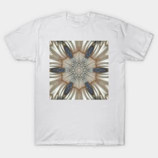 ornate art nouveau styled pattern in grey brown blue and beige T-Shirt